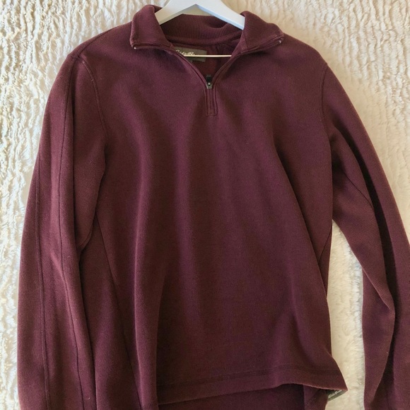 Tops - Burgundy Quarter Zip (Brandy Melville Dupe)